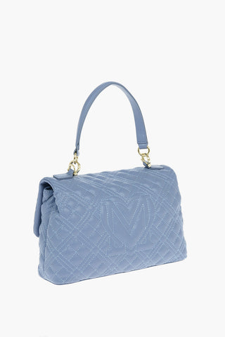 LOVE Quilted Faux Leather Shoulder Bag