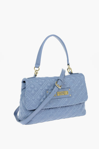 LOVE Quilted Faux Leather Shoulder Bag