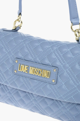 LOVE Quilted Faux Leather Shoulder Bag