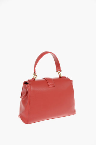 LOVE Faux Leather Handbag with Heart Shaped Charm 