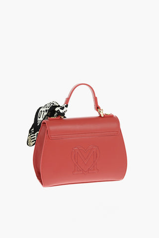 LOVE Faux Leather Crossbody Bag with Contrasting Foulard