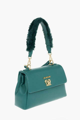 LOVE Borsa Handle in Ecopelle con Monogram Frontale e Tracolla Removibile
