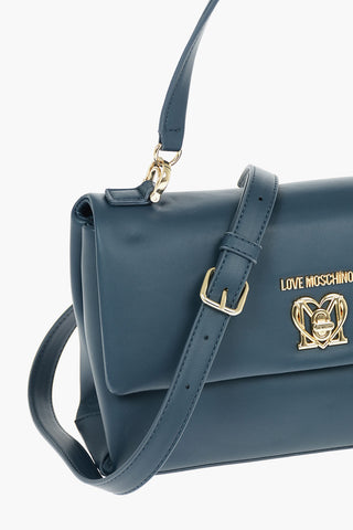 LOVE Borsa in Ecopelle con Monogram Frontale e Chiusura Turn Lock