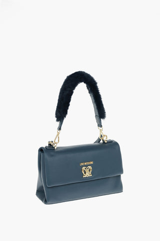 LOVE Borsa in Ecopelle con Monogram Frontale e Chiusura Turn Lock