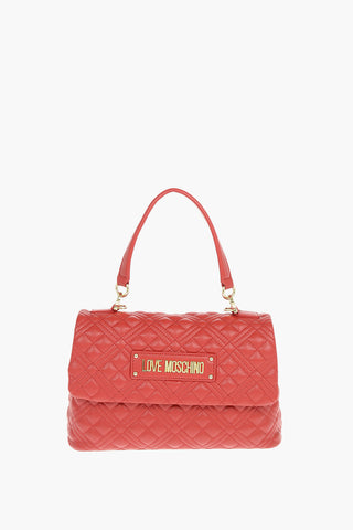 LOVE Faux Leather Quilted Bag with Magnetic Closure