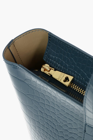 LOVE Crocodile Effect Faux Leather Tote Bag with Removable Clutch