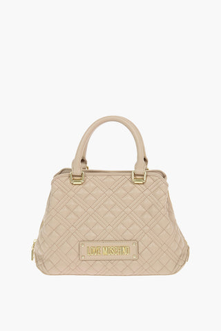 LOVE Quilted Faux Leather Handbag with Removable Shoulder Strap