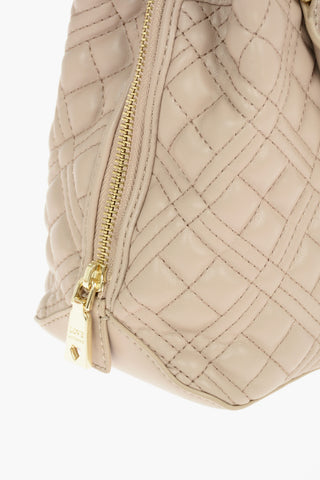 LOVE Quilted Faux Leather Handbag with Removable Shoulder Strap