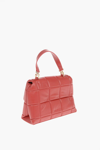 LOVE Quilted Faux Leather Padded Handle Bag 