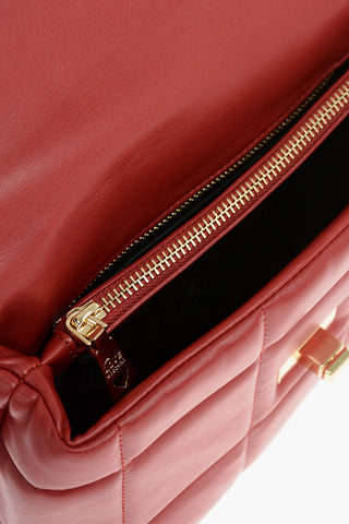 LOVE Quilted Faux Leather Padded Handle Bag 
