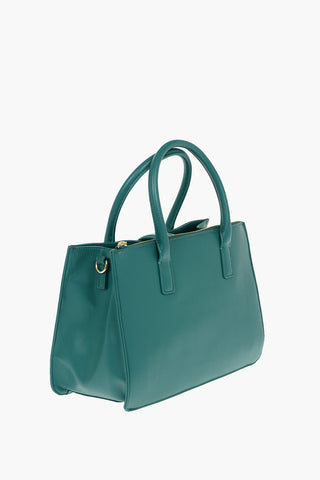 LOVE Faux Leather Tote Bag with Charm Logo Heart