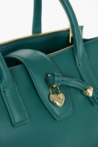 LOVE Faux Leather Tote Bag with Charm Logo Heart