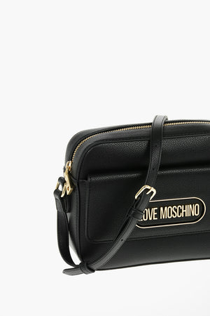 LOVE Hammered Faux Leather Camera Bag with Front Pocket