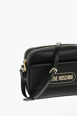 LOVE Borsa Camera in Ecopelle Martellata con Tasca Frontale