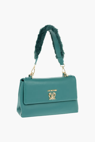 LOVE Borsa in Ecopelle con Monogram Frontale e Chiusura a Rotazione