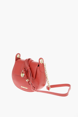 LOVE Faux Leather Crossbody Bag with Heart Shaped Charm