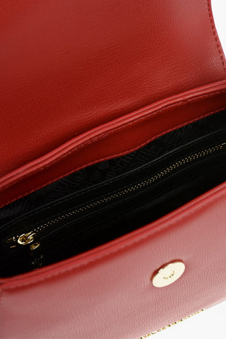 LOVE Faux Leather Crossbody Bag with Heart Shaped Charm