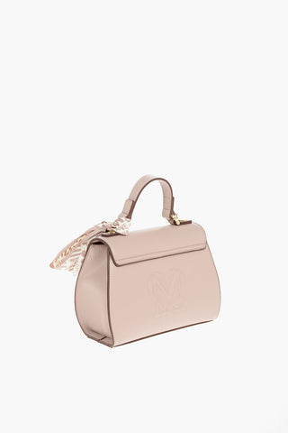 LOVE Mini Borsa a Tracolla in EcoPelle con Finiture a Contrasto e Foulard Stampato All Over