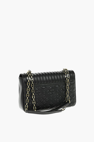 LOVE Quilted Leather SOUL Shoulder Bag with Magnetic Closure