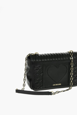 LOVE Quilted Leather SOUL Shoulder Bag with Magnetic Closure
