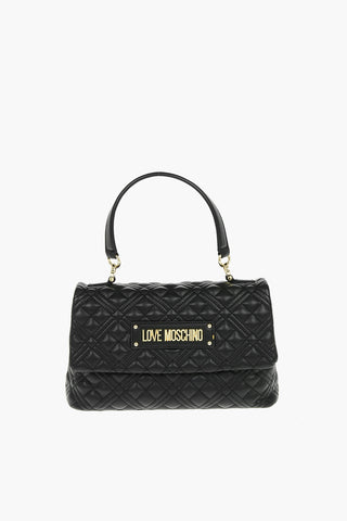LOVE Faux Leather Quilted Bag with Magnetic Closure
