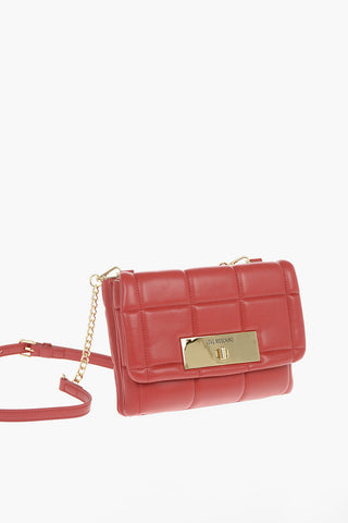 LOVE Quilted Faux Leather Bag with Removable Shoulder Strap 