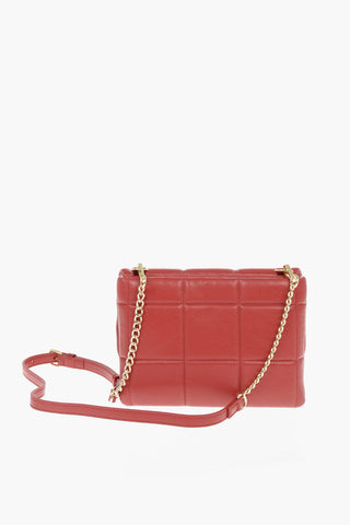 LOVE Quilted Faux Leather Bag with Removable Shoulder Strap 
