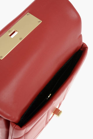 LOVE Quilted Faux Leather Bag with Removable Shoulder Strap 