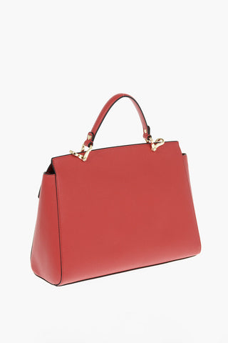 LOVE Borsa Handle in Ecopelle Martellata con Chiusura Magnetica