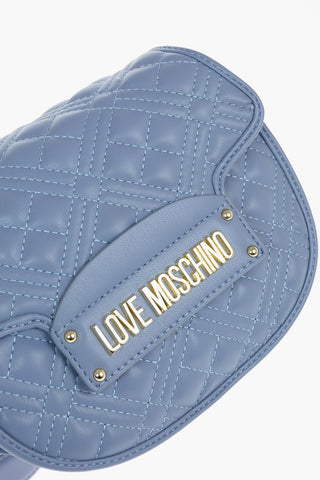 LOVE Quilted Faux Leather Shoulder Bag with Magnetic Closure