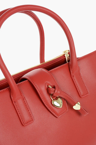 LOVE Borsa Tote in Ecopelle con Charm a Forma di Cuore