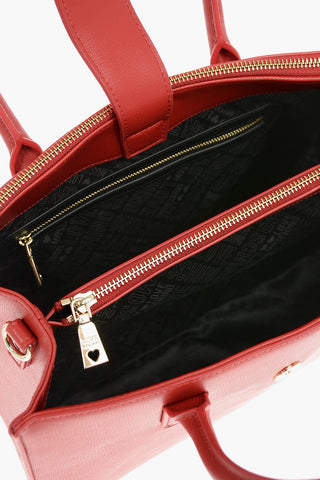 LOVE Borsa Tote in Ecopelle con Charm a Forma di Cuore
