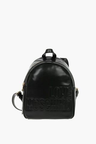 LOVE Solid Color Leather Backpack