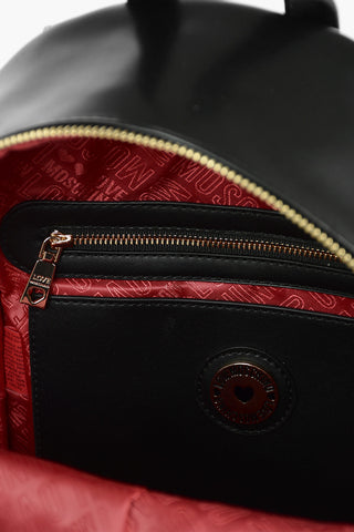LOVE Solid Color Leather Backpack