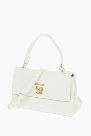 LOVE Borsa in Ecopelle con Monogram Frontale e Chiusura Turn Lock