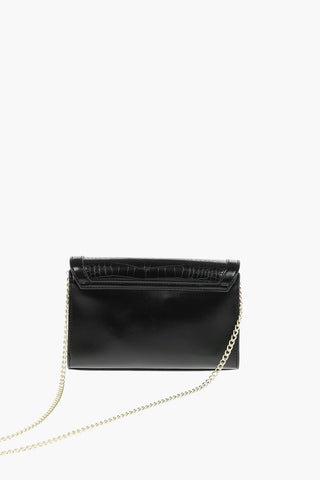 LOVE Faux Leather Crossbody Bag with Crocodile Effect