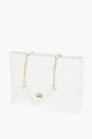 LOVE Borsa a Mano in Ecopelle Trapuntata con Monogram Intarsio Dorato