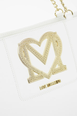 LOVE Borsa a Mano in Ecopelle Trapuntata con Monogram Intarsio Dorato