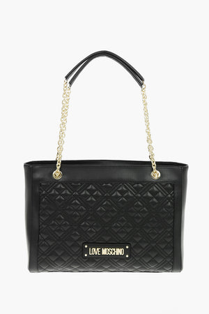 LOVE Borsa Tote in Ecopelle Trapuntata con Maxi Monogram