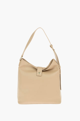LOVE Golden Detail Faux Leather Hobo Bag