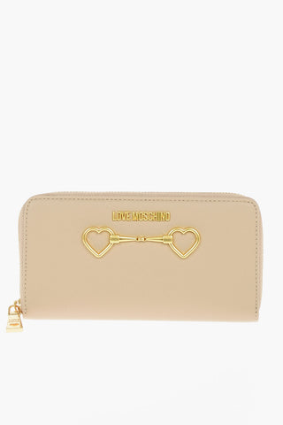 LOVE Golden Detail Wallet with Zip Closure