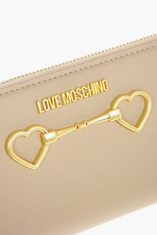 LOVE Golden Detail Wallet with Zip Closure