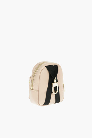 LOVE Faux Leather Quilted Backpack Shape Charm for Bag