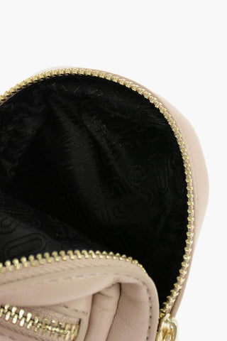 LOVE Faux Leather Quilted Backpack Shape Charm for Bag