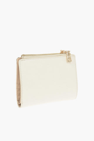 LOVE Logo Printed Faux Leather Wallet with Double Zip