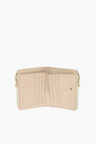 LOVE Logo Printed Faux Leather Wallet with Double Zip