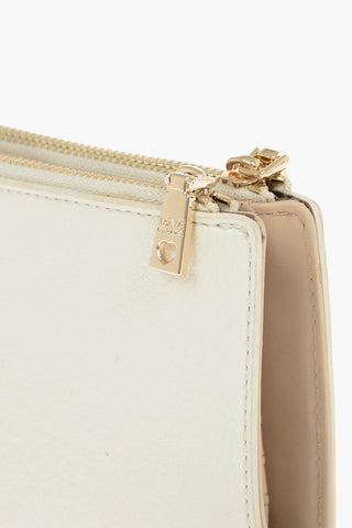 LOVE Logo Printed Faux Leather Wallet with Double Zip