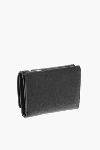 LOVE Textured Faux Leather Wallet with Logo-Print