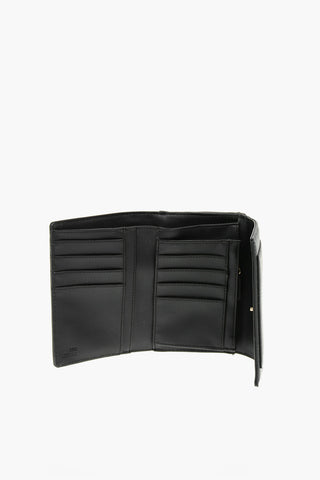 LOVE Textured Faux Leather Wallet with Logo-Print