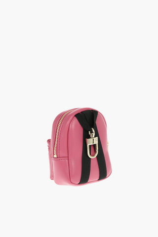 LOVE Faux Leather Quilted Backpack Shape Charm for Bag